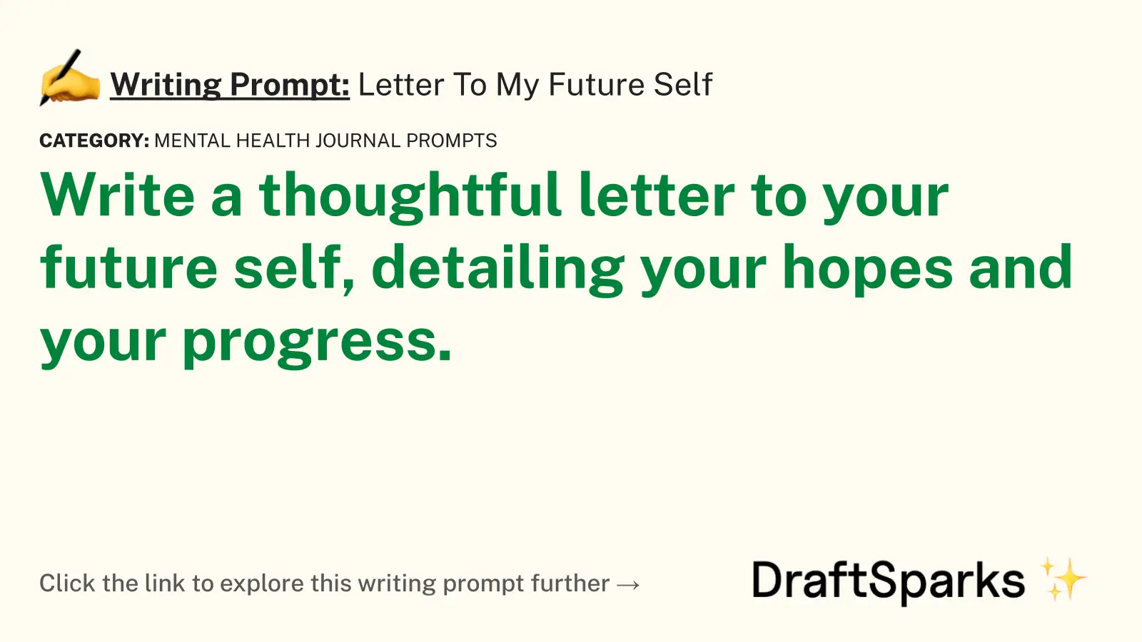 Letter To My Future Self
