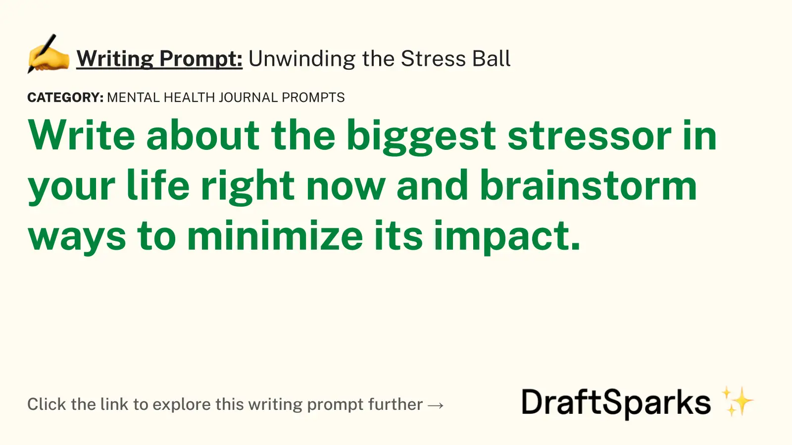 Unwinding the Stress Ball