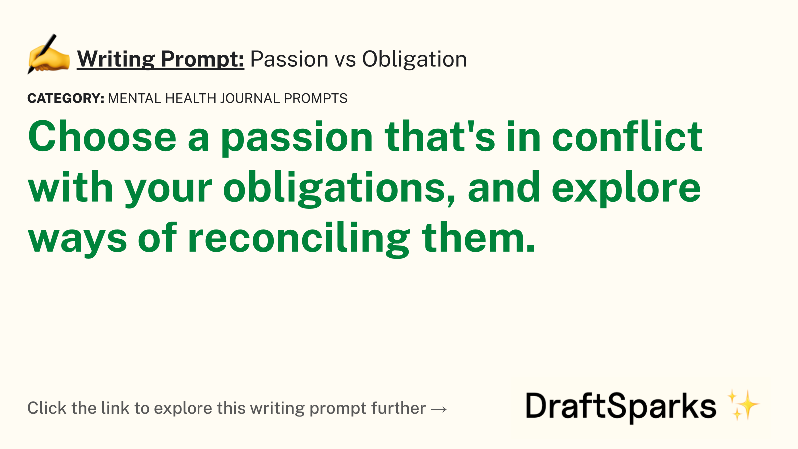 Passion vs Obligation