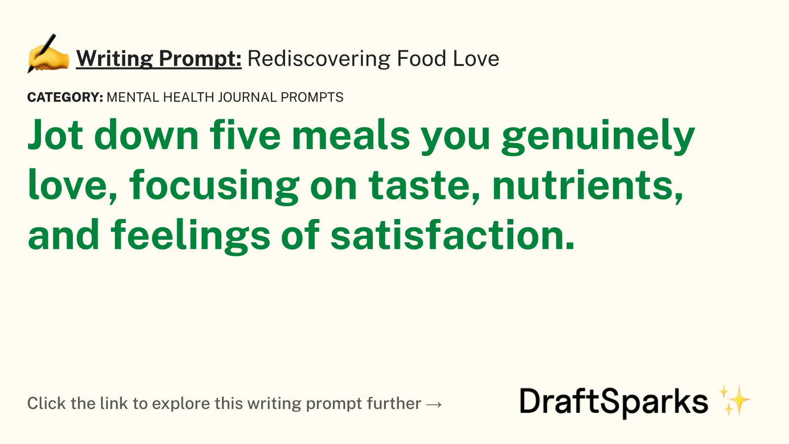 Rediscovering Food Love