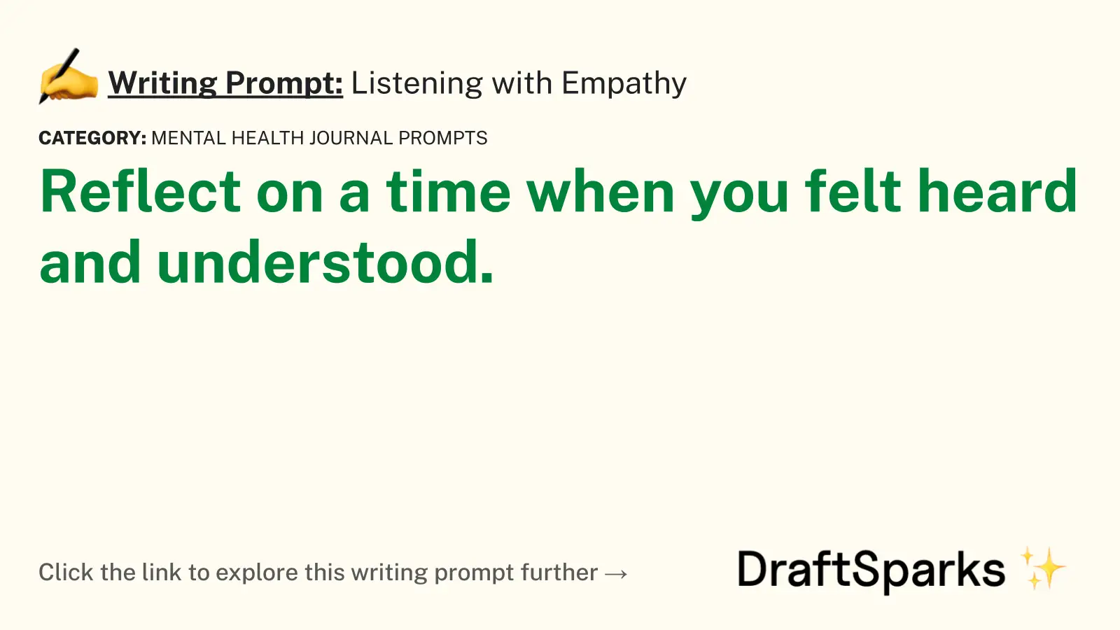 Listening with Empathy