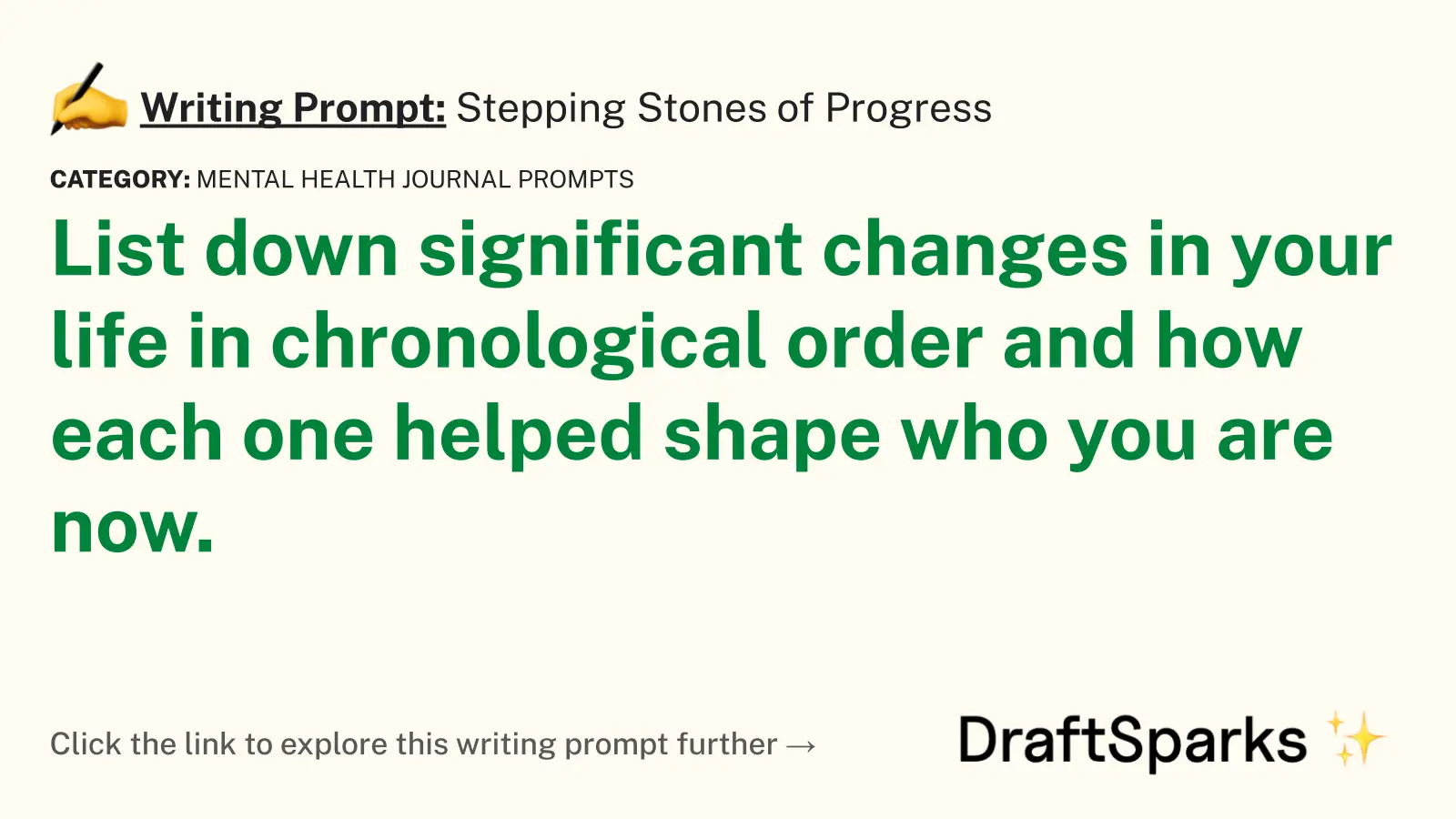 Stepping Stones of Progress