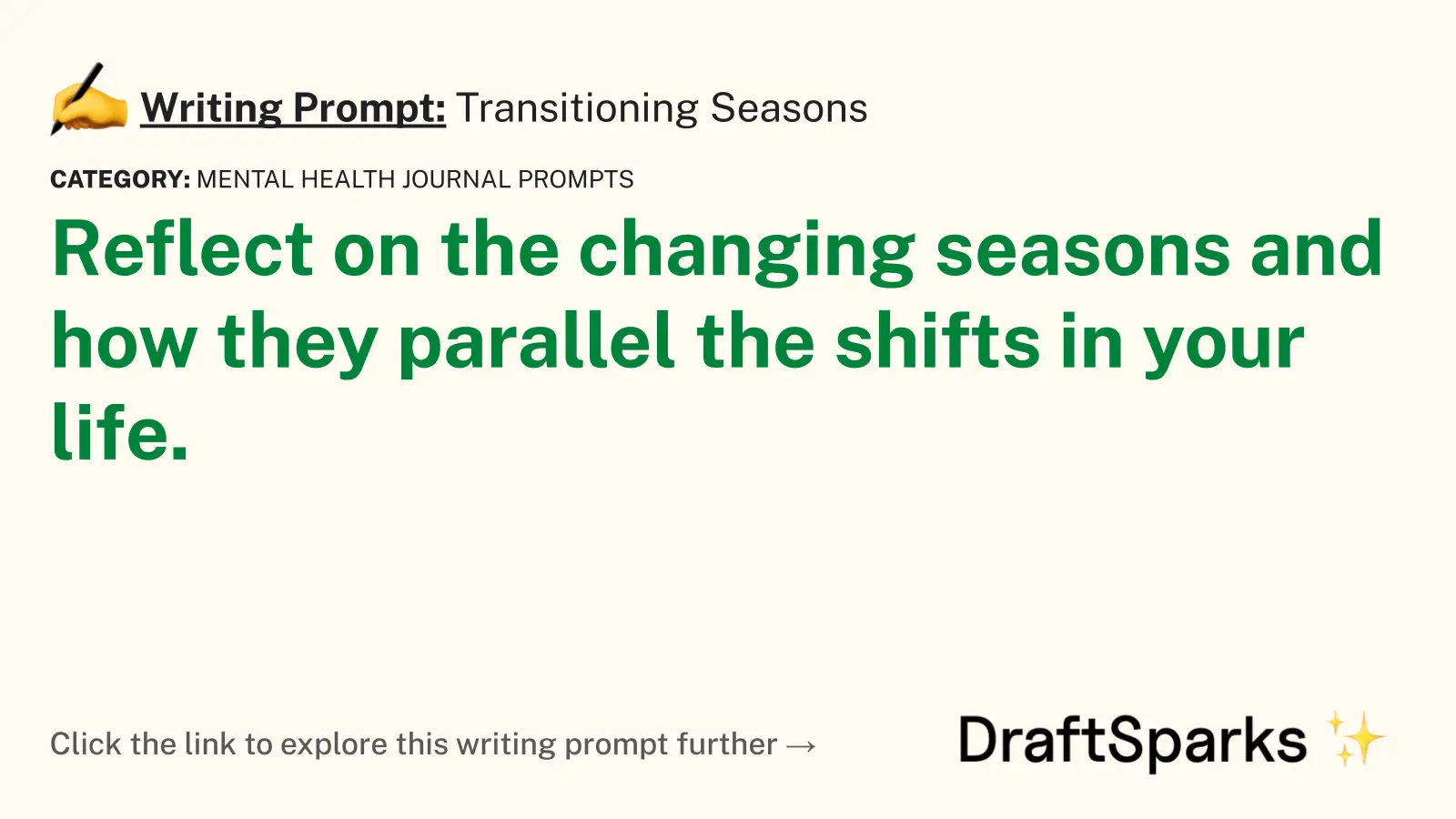 Transitioning Seasons