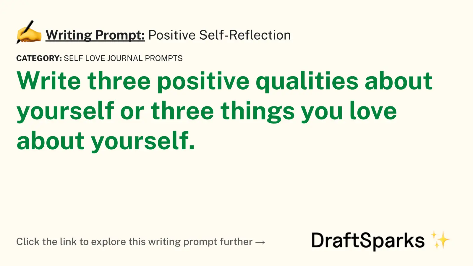 Positive Self-Reflection