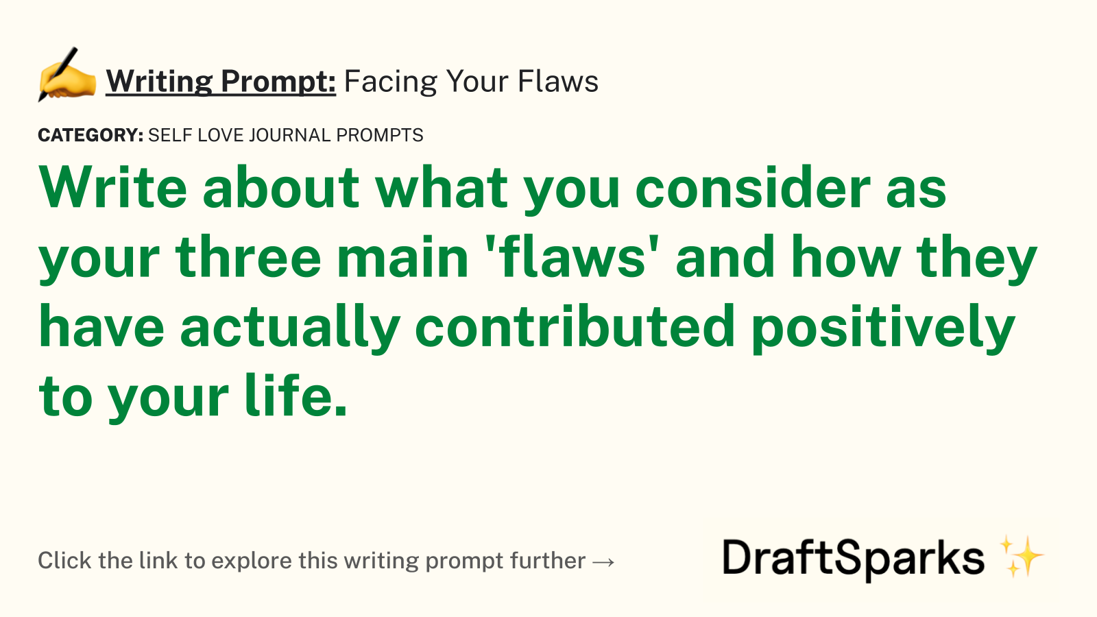 Facing Your Flaws