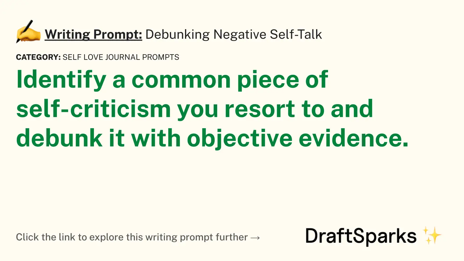 Debunking Negative Self-Talk