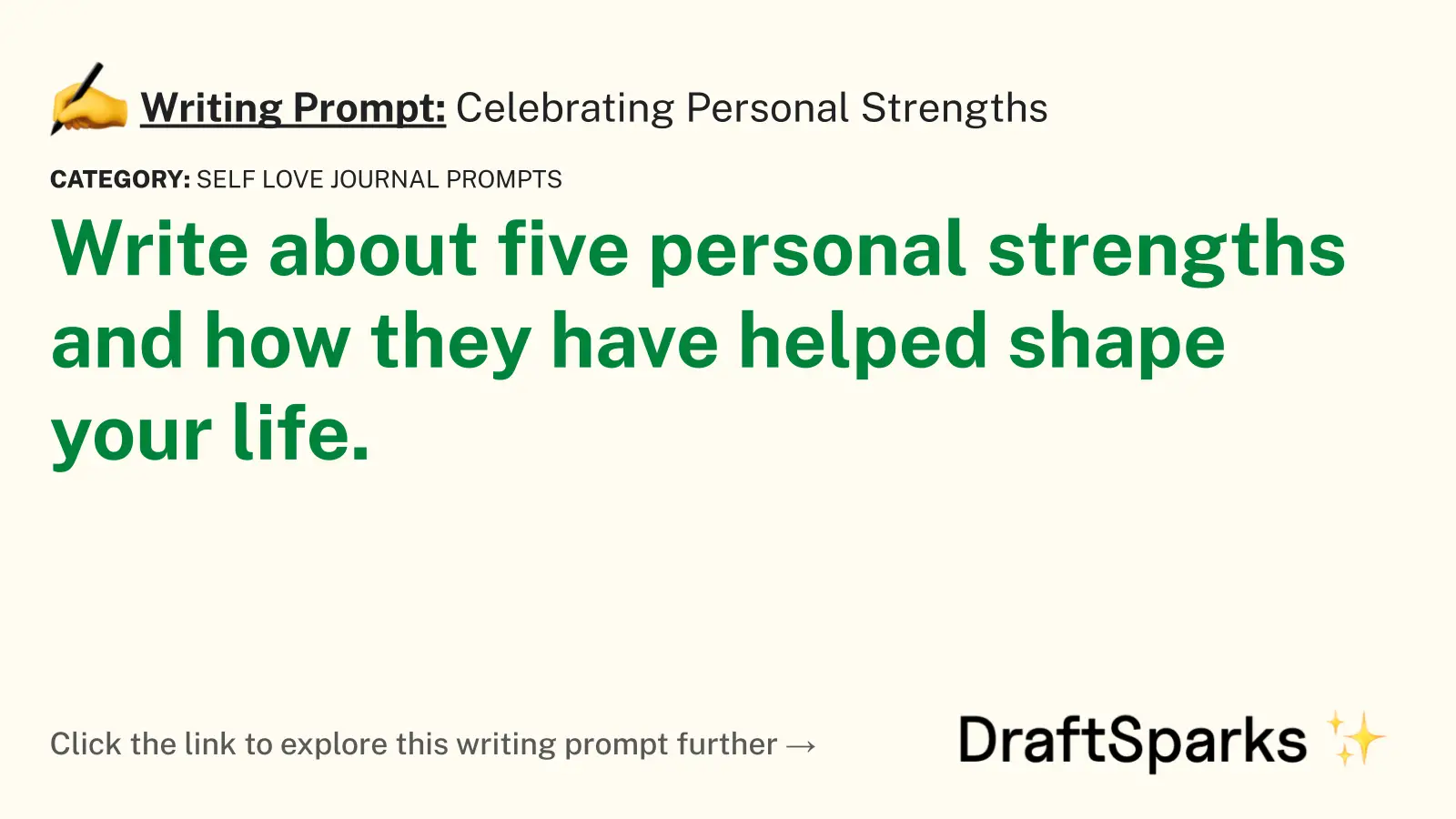 Celebrating Personal Strengths