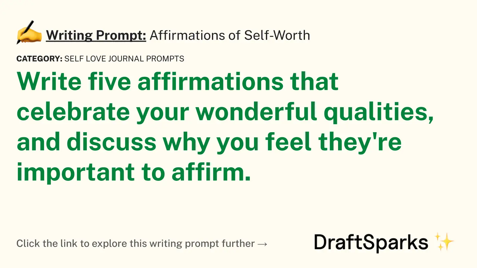 Affirmations of Self-Worth