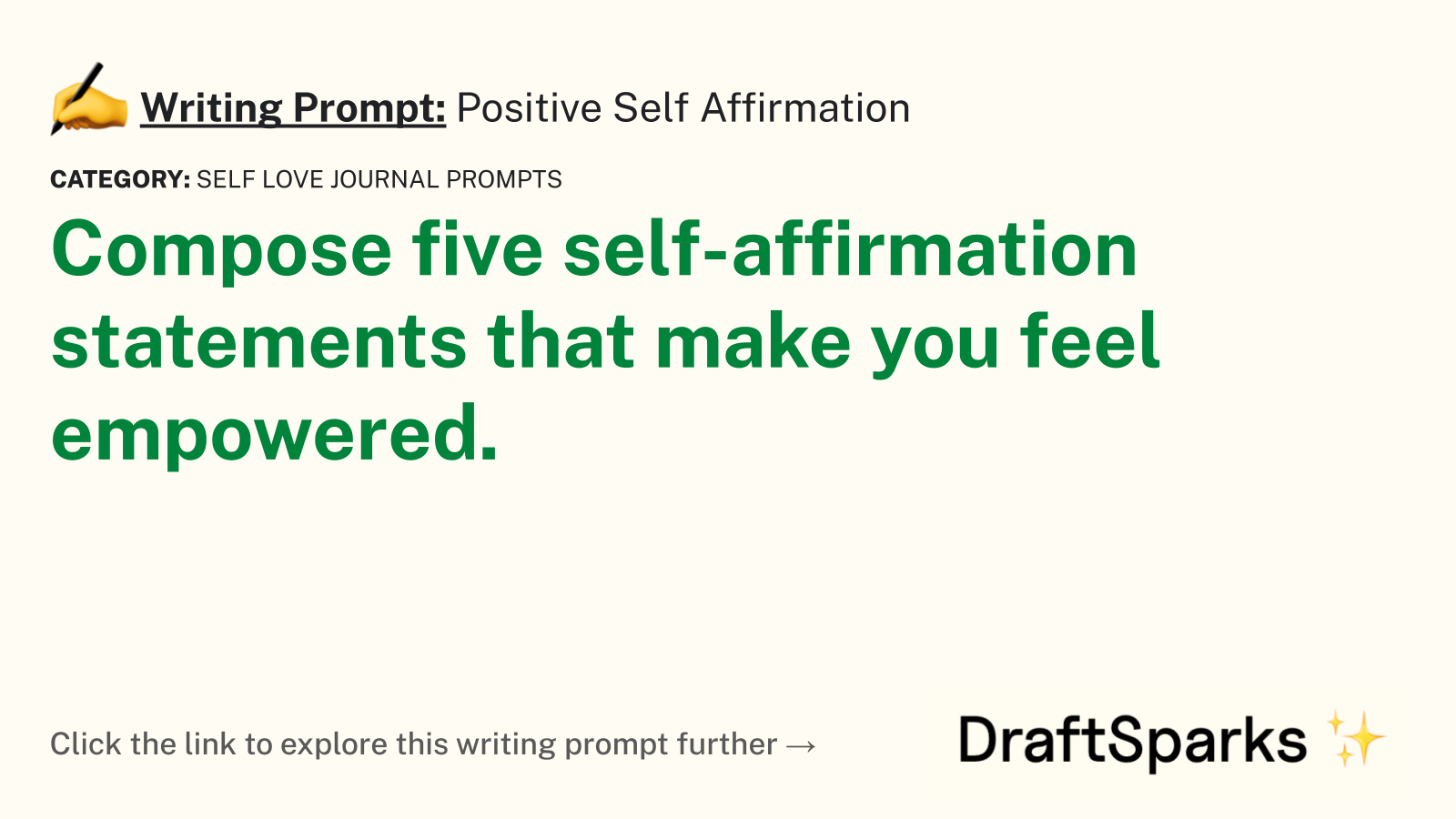 Positive Self Affirmation