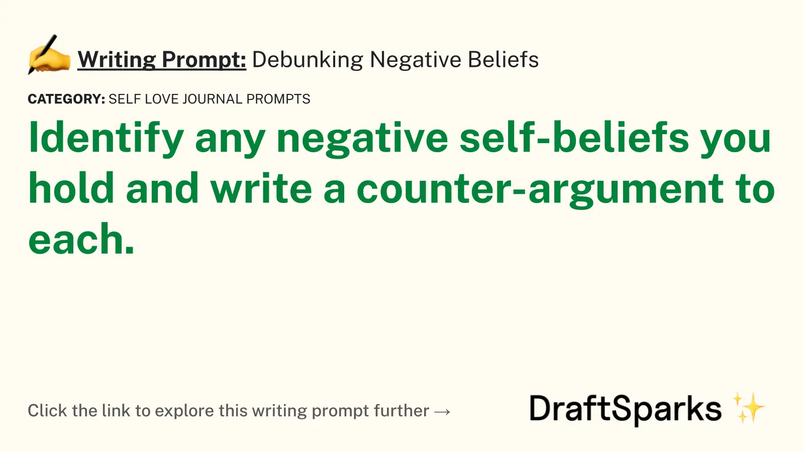 Debunking Negative Beliefs