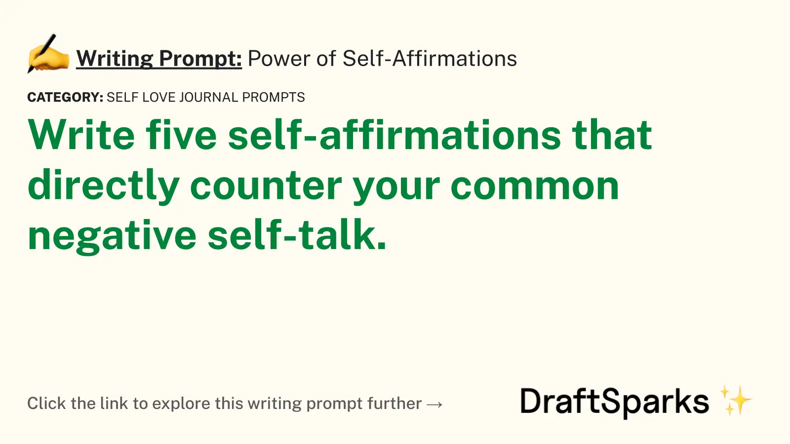 Power of Self-Affirmations