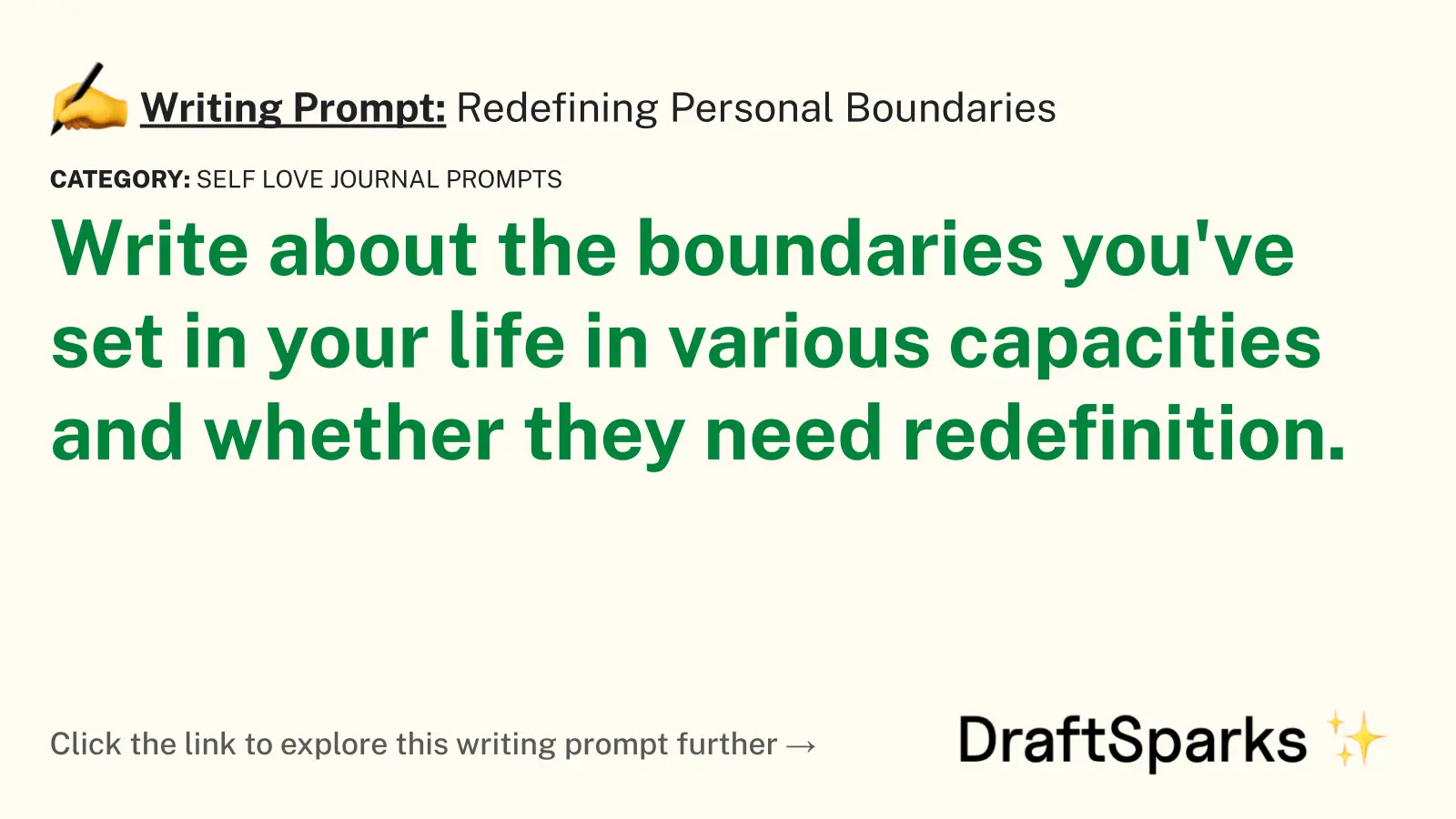 Redefining Personal Boundaries