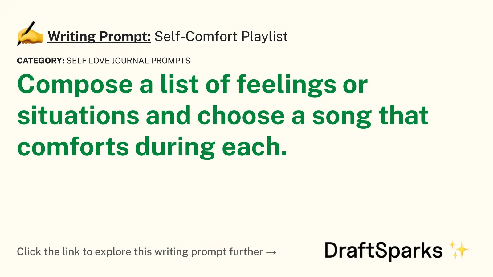 Self-Comfort Playlist