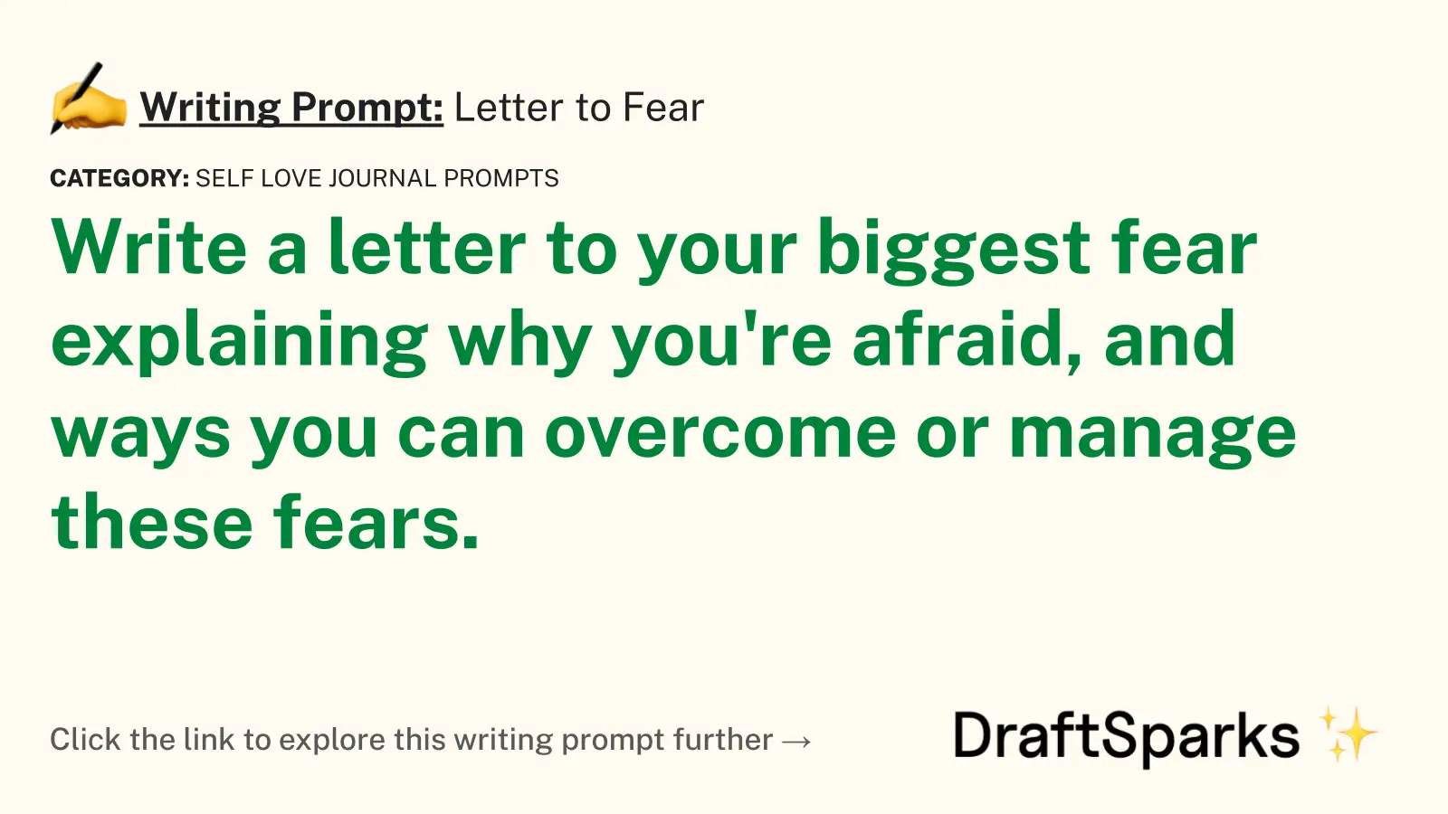 Letter to Fear