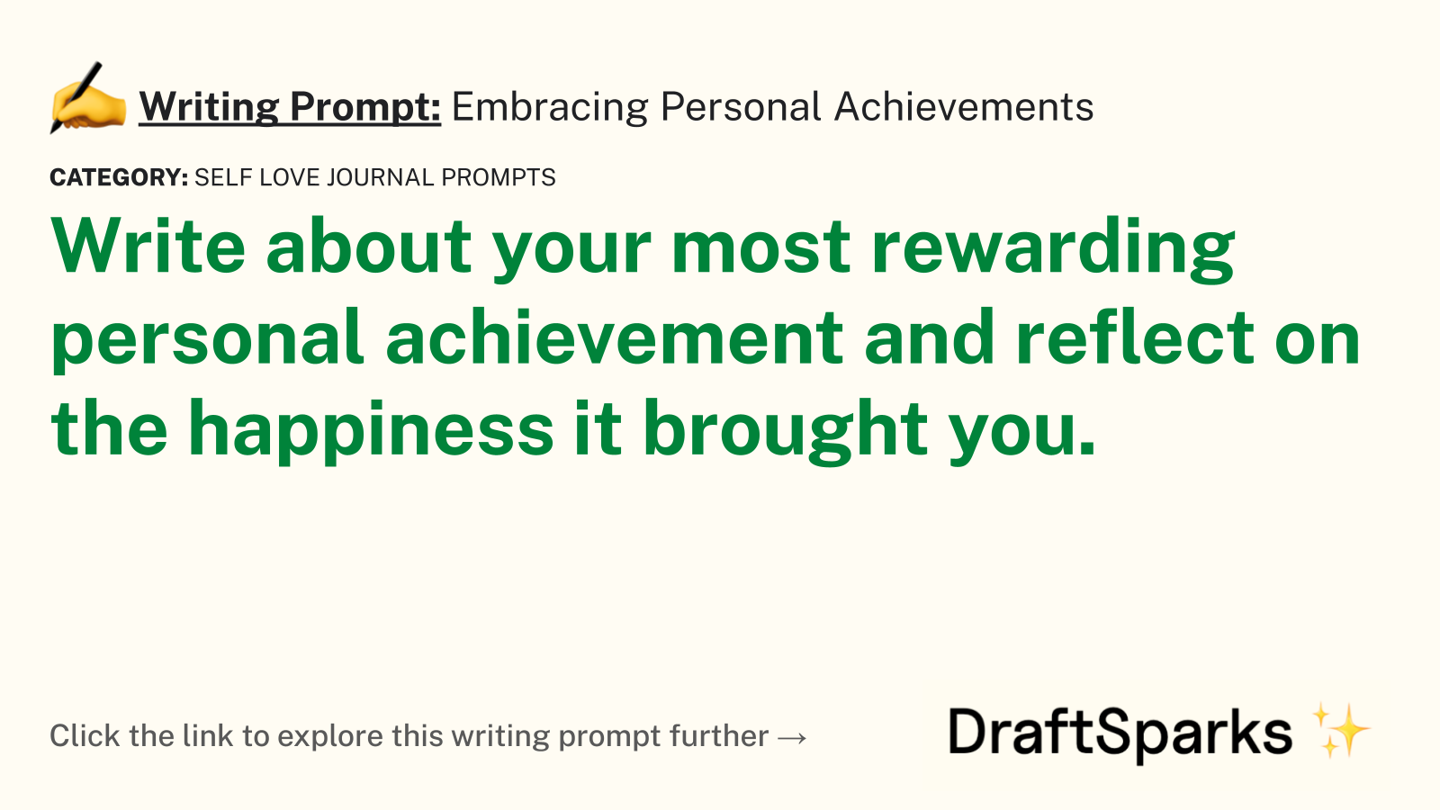 Embracing Personal Achievements