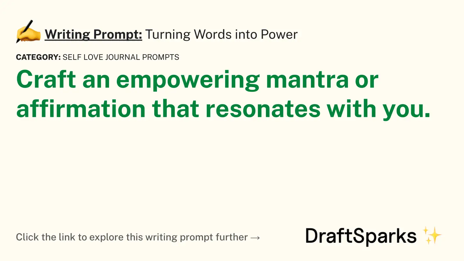 Turning Words into Power