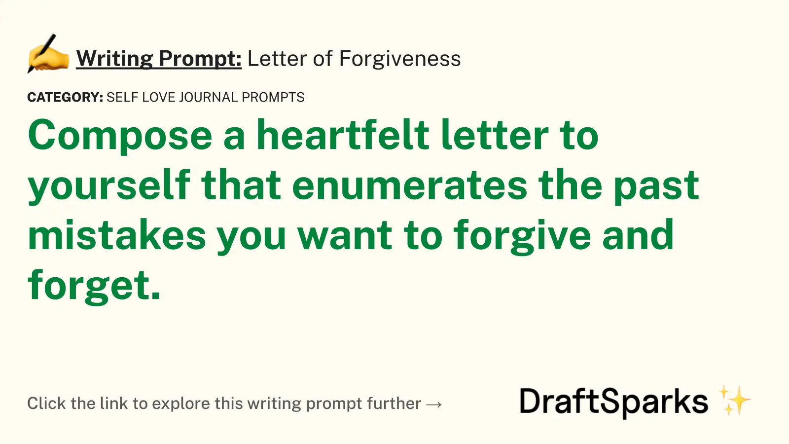 Letter of Forgiveness
