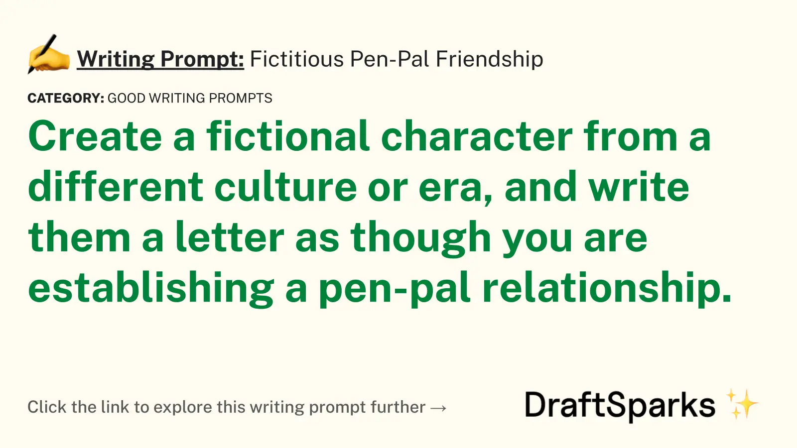 Fictitious Pen-Pal Friendship