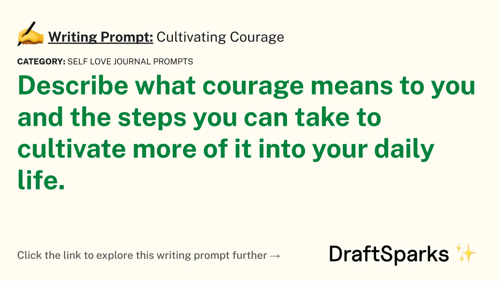Cultivating Courage