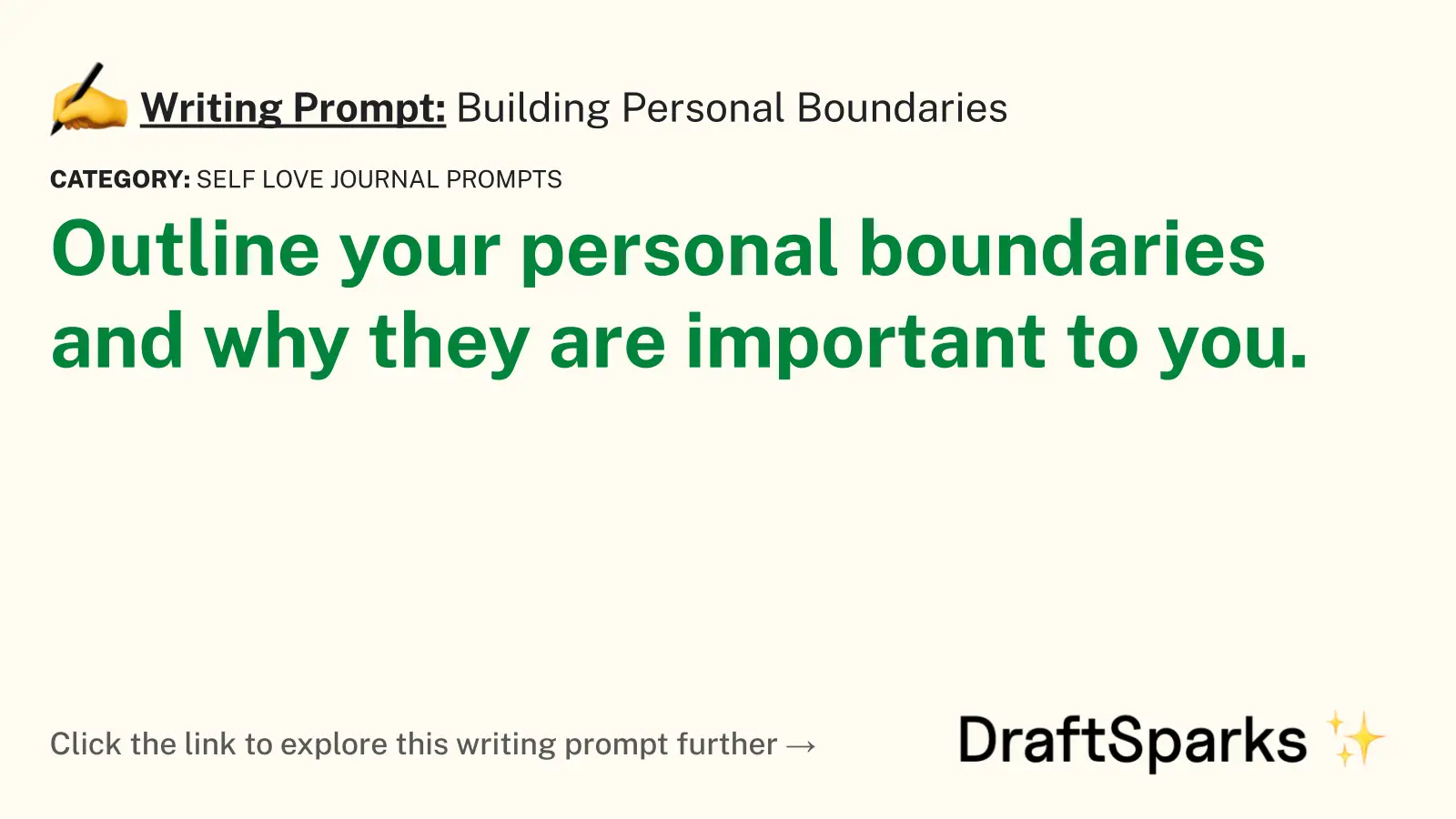 Building Personal Boundaries
