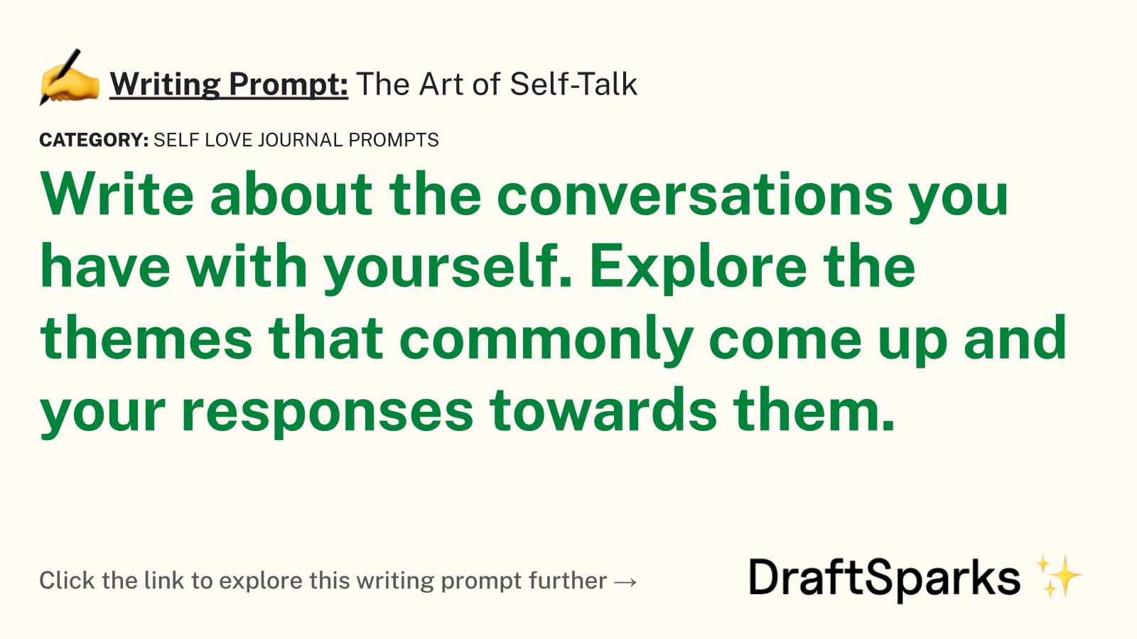 The Art of Self-Talk