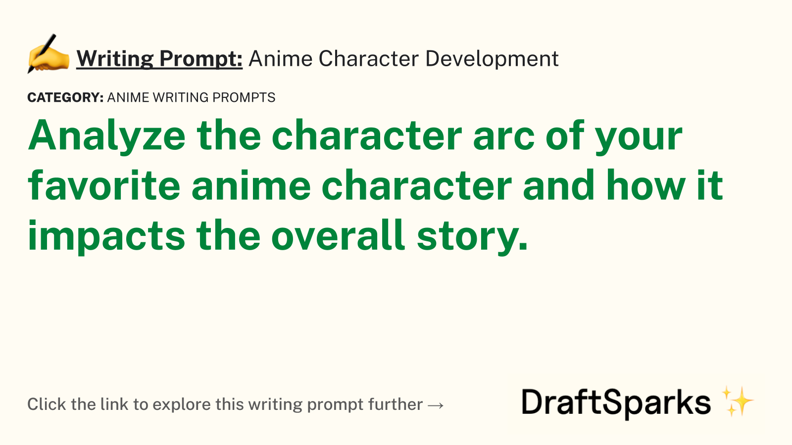 Anime Character Development