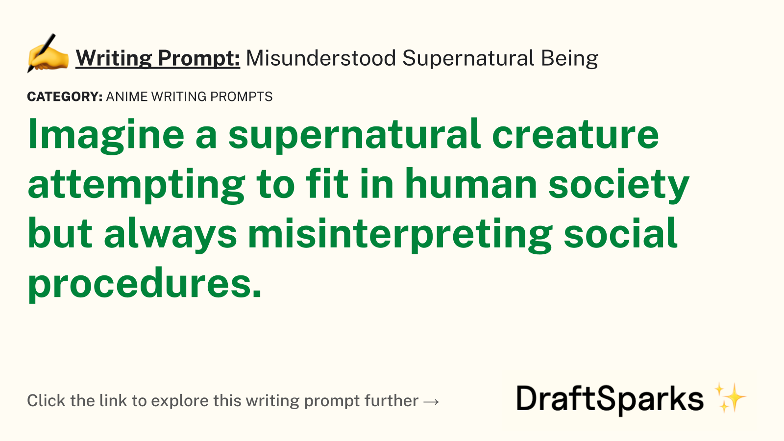 Misunderstood Supernatural Being