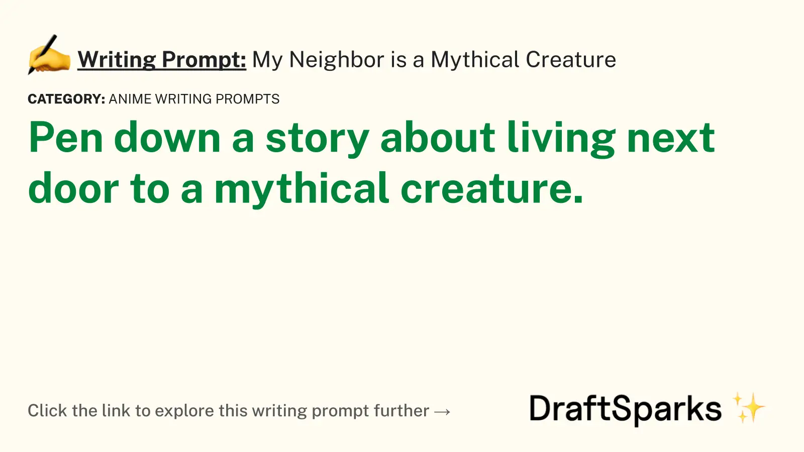 My Neighbor is a Mythical Creature