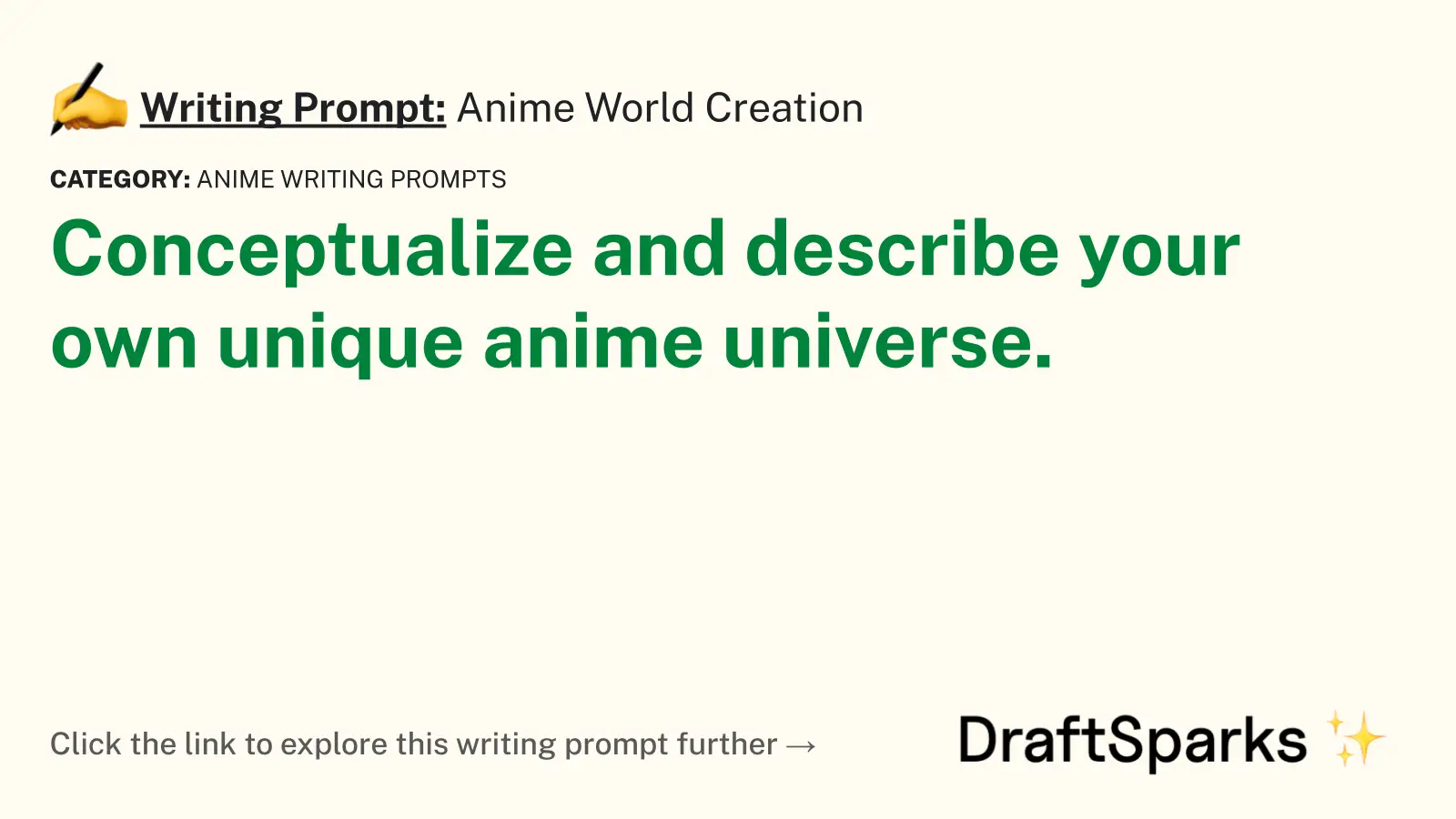 Anime World Creation
