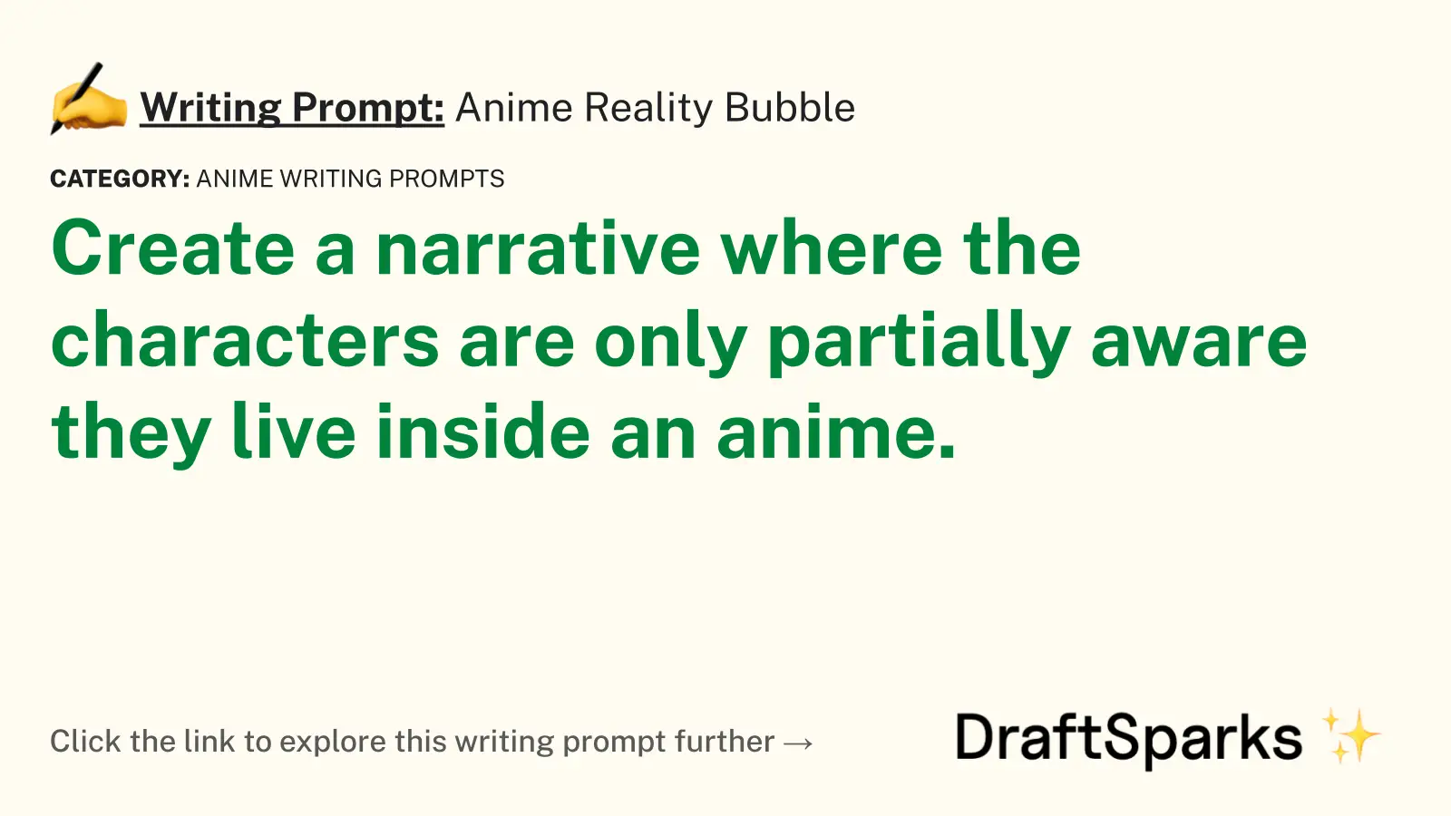 Anime Reality Bubble