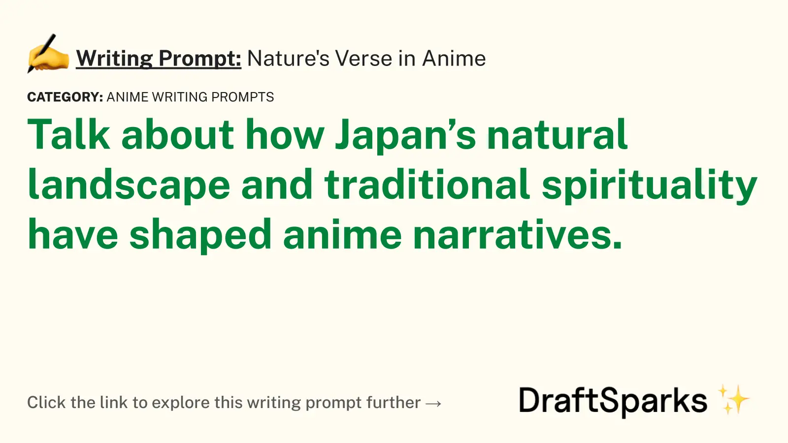 Nature’s Verse in Anime