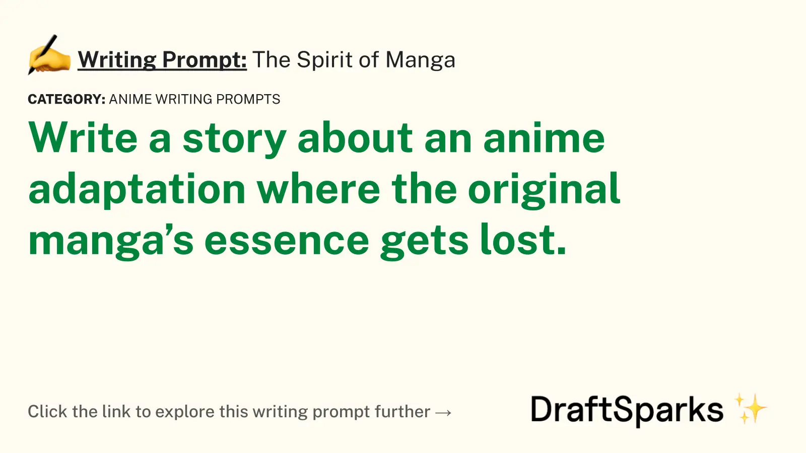 The Spirit of Manga