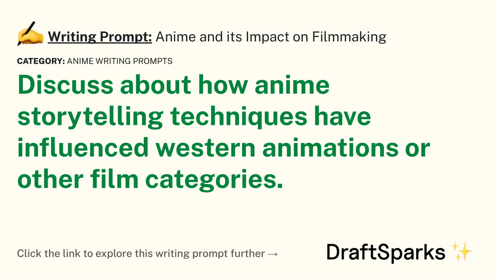 Anime and its Impact on Filmmaking