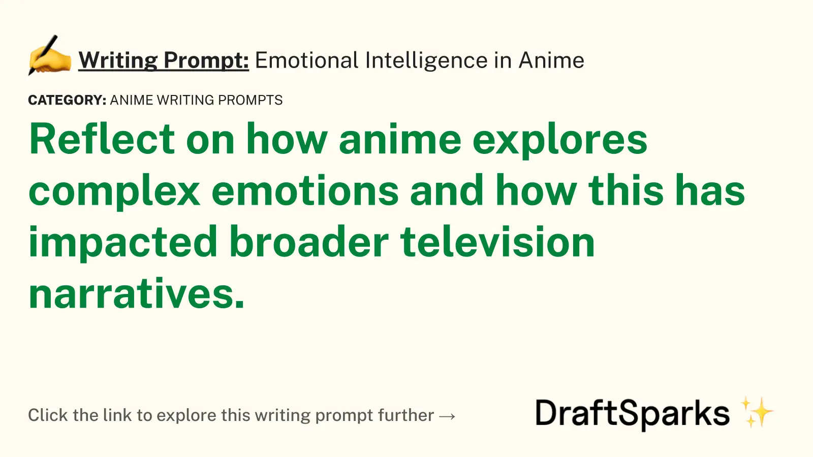Emotional Intelligence in Anime