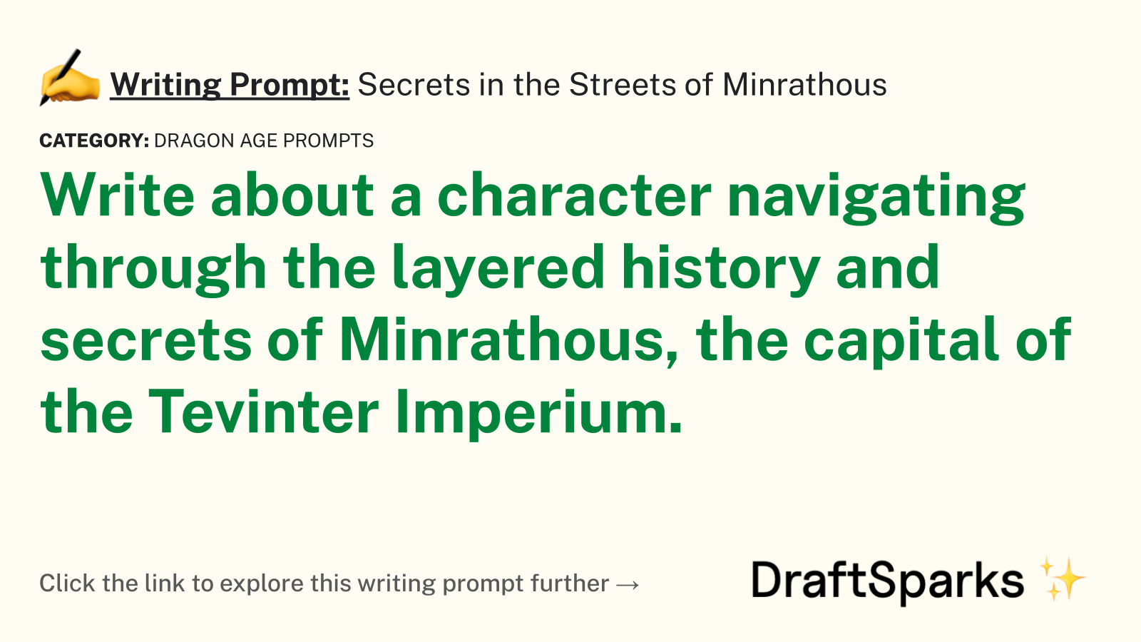 Secrets in the Streets of Minrathous