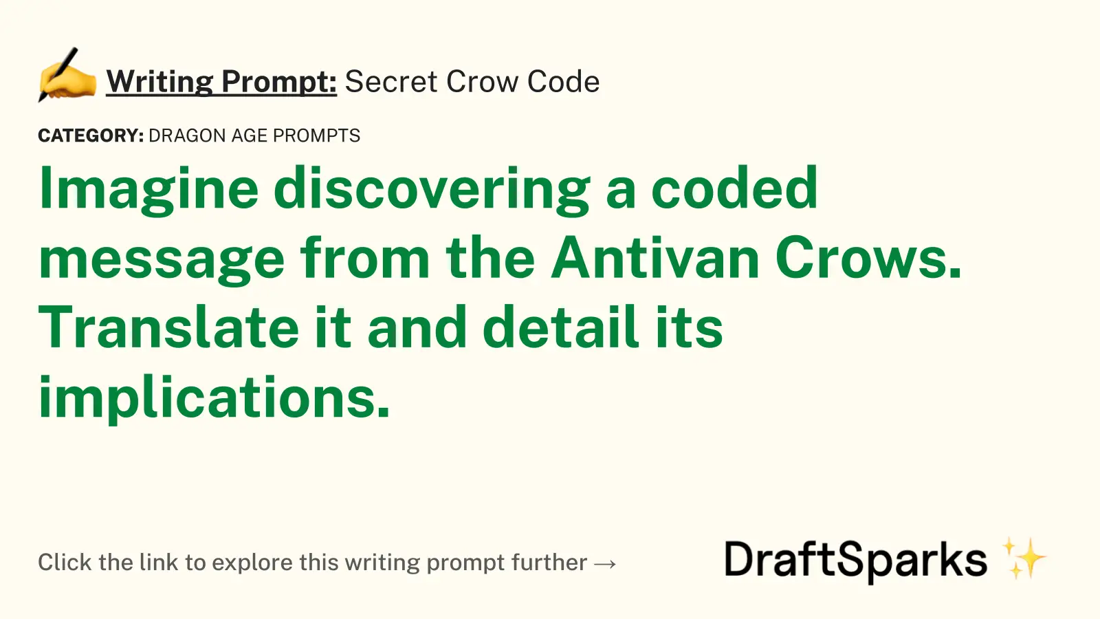 Secret Crow Code
