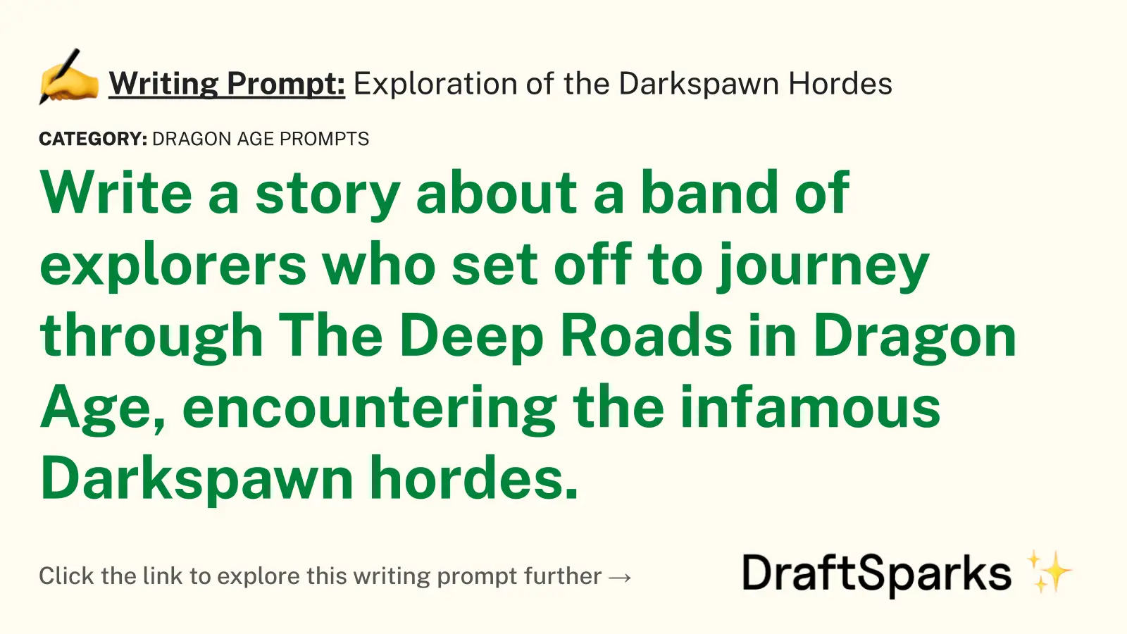 Exploration of the Darkspawn Hordes