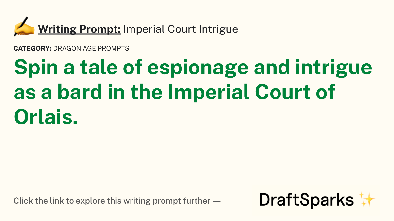 Imperial Court Intrigue