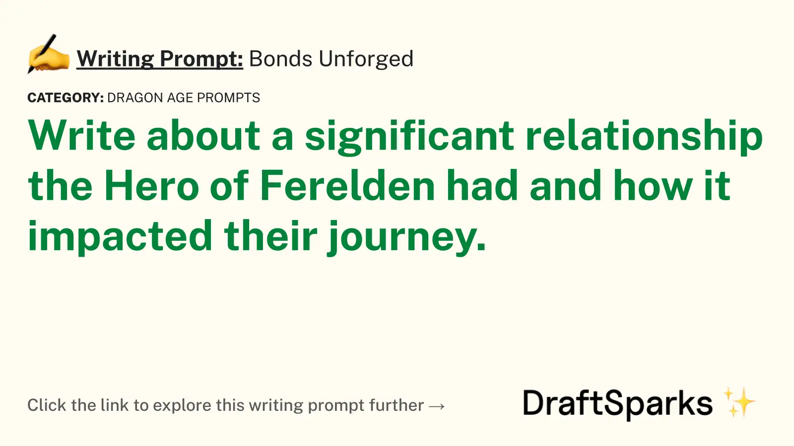 Bonds Unforged
