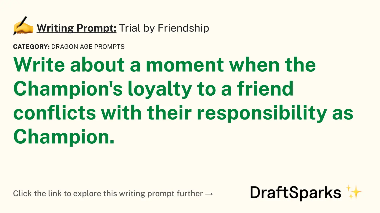 Trial by Friendship