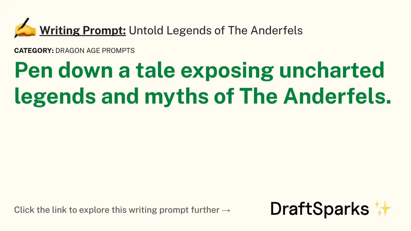 Untold Legends of The Anderfels