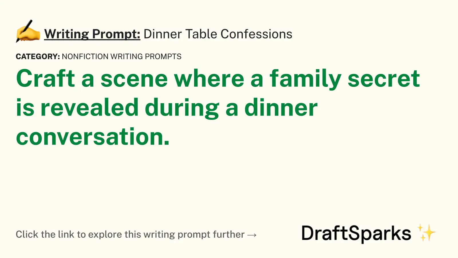 Dinner Table Confessions