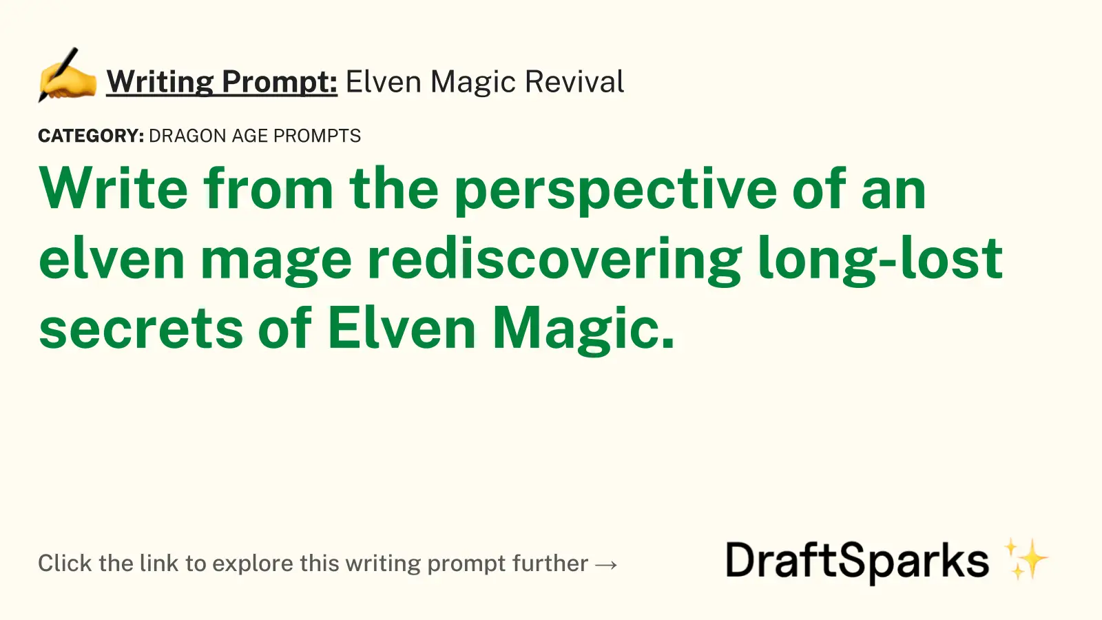 Elven Magic Revival