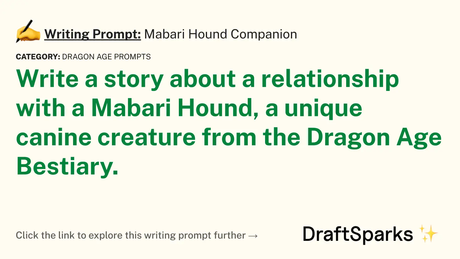 Mabari Hound Companion