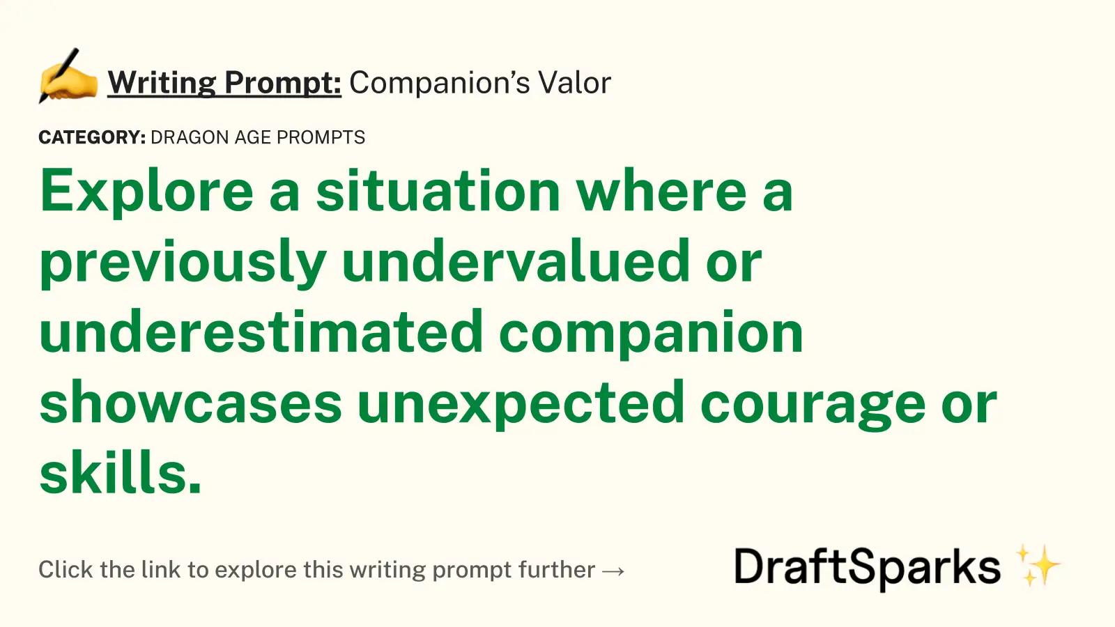 Companion’s Valor