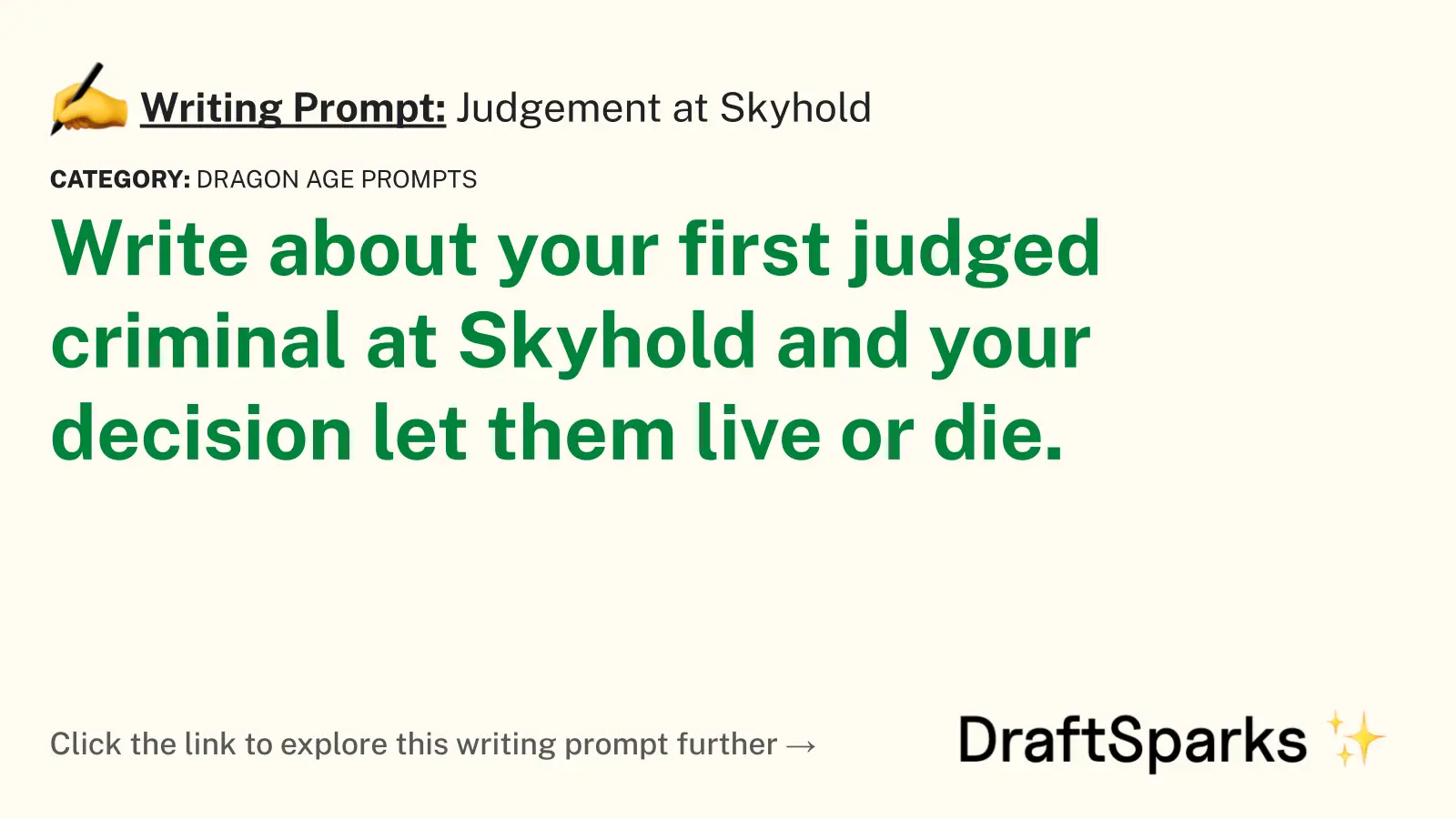 Judgement at Skyhold