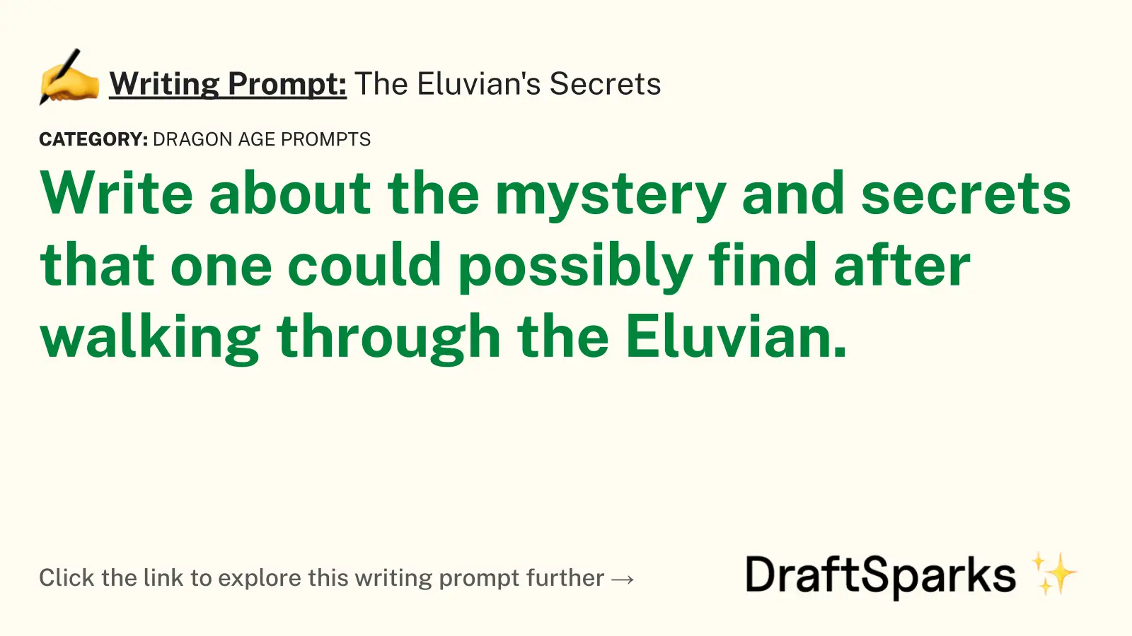 The Eluvian’s Secrets