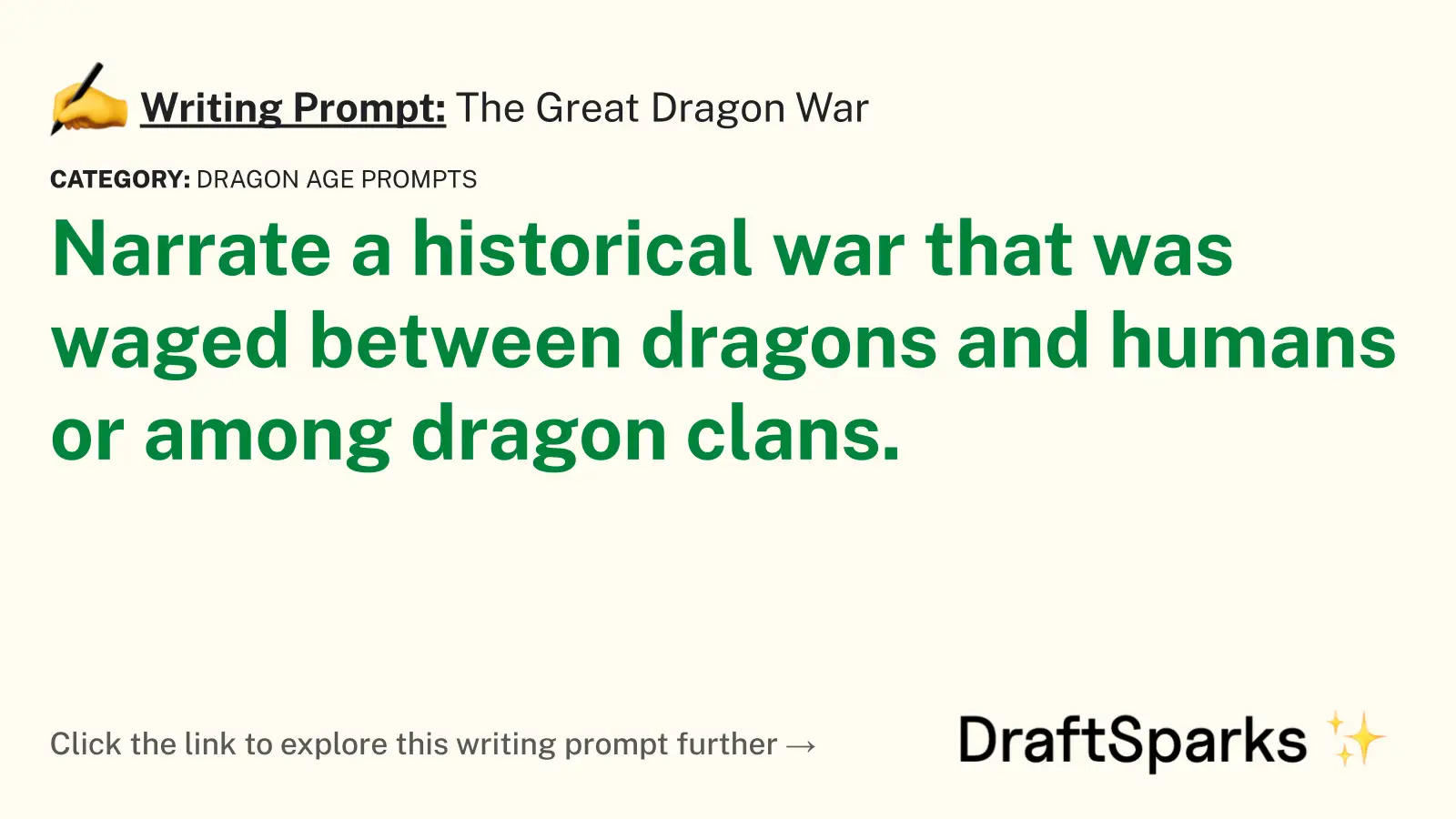 The Great Dragon War