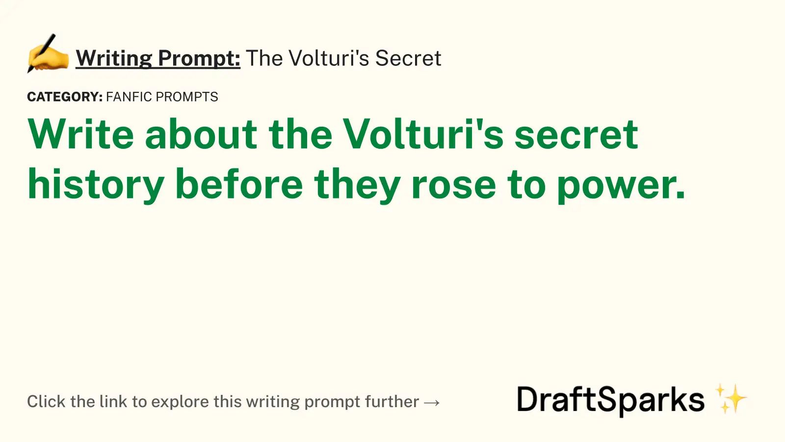 The Volturi’s Secret