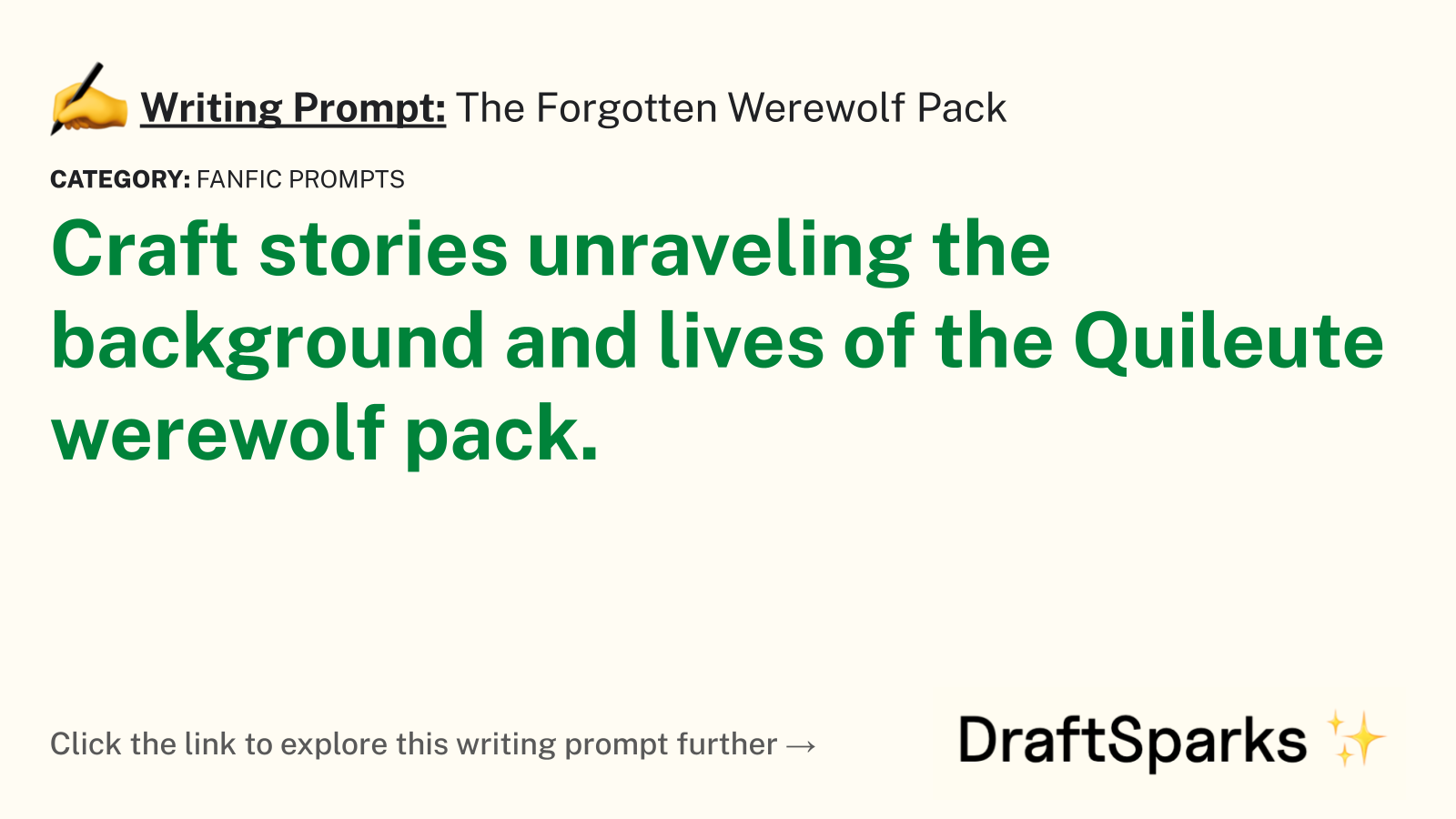 The Forgotten Werewolf Pack